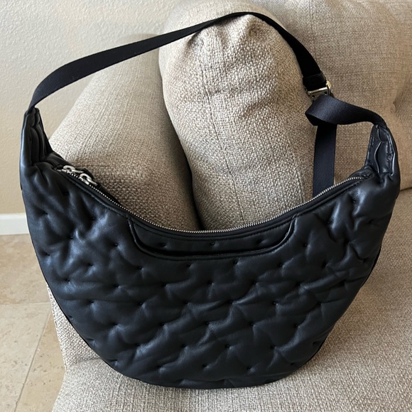 Rag and Bone Riser Black Perforated Hobo Handbag New - Picture 3 of 6